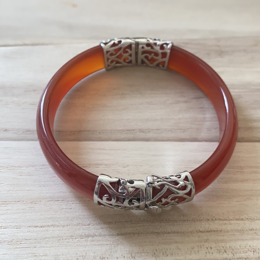 Agate Bangle. Silver Bangle Gem Bangle - image 5
